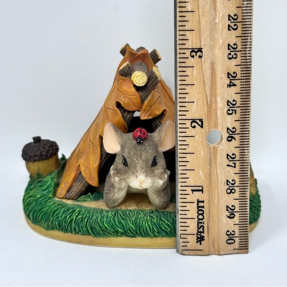 Vintage Fitz and Floyd Charming Tails Camping Out Figurine Whimsical Mouse Tent - Picture 9 of 13